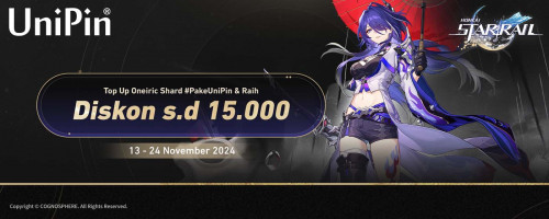 Honkai: Star Rail – Top Up Oneiric Shard #PakeUniPin & Raih Diskon s.d 15.000